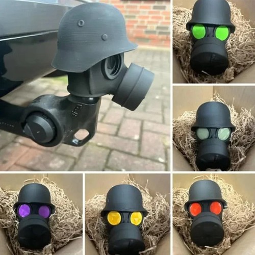 Gas mask helmet trailer - helmet, hitch