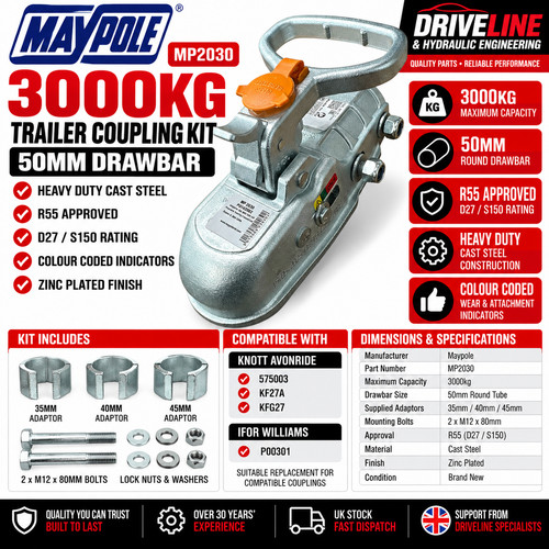 Maypole mp2030 3000kg trailer - maypole,